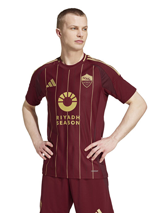 Adidas It6058 Roma H Jsy Kırmızı Erkek Yuvarlak Yaka Normal Kalıp