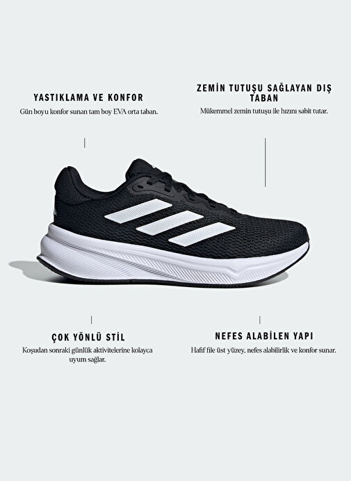 adidas IH6018 RESPONSE W Siyah Kadın Koşu Ayakkabısı - Görsel 10