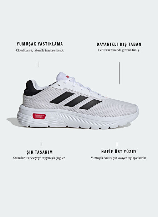 adidas IH6132 CLOUDFOAM COMFY Beyaz Erkek Koşu Ayakkabısı - Görsel 10