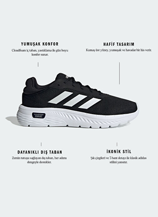 adidas IH2973 CLOUDFOAM COMFY Siyah Erkek Koşu Ayakkabısı - Görsel 10