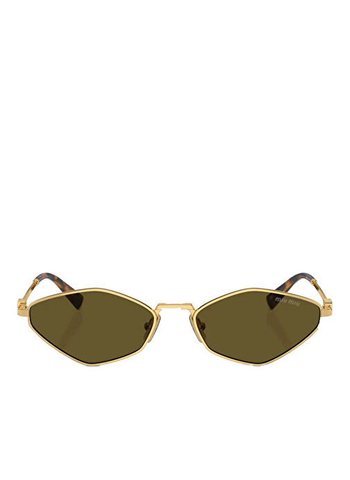 Miu Miu Mu 56Zs Oval Altın Kadın Güneş Gözlüğü - 15373270 | Boyner