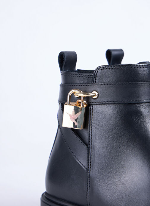 Fabrika Siyah Kadın Deri Bot D-FEDELMA - Görsel 6