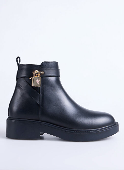 Fabrika Siyah Kadın Deri Bot D-FEDELMA - Görsel 2