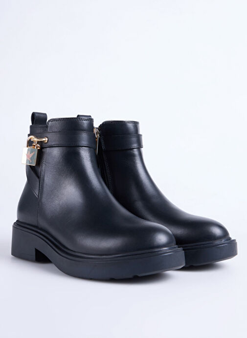 Fabrika Siyah Kadın Deri Bot D-FEDELMA - Görsel 3
