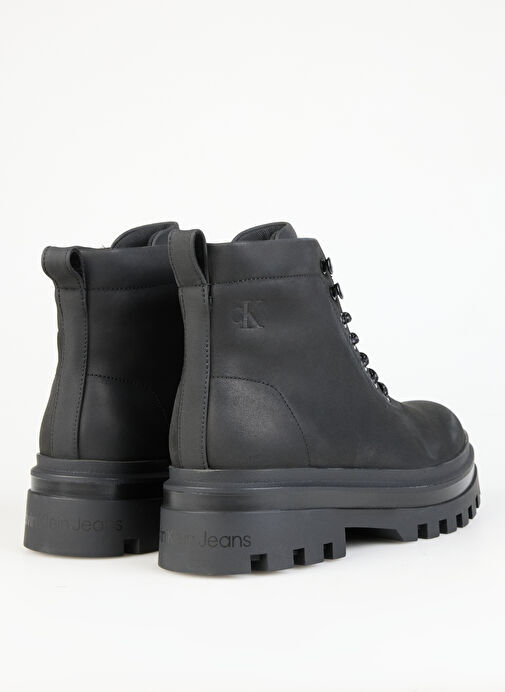 Calvin Klein Siyah Erkek Deri Bot LUGGED BOOT LACEUP REBELLIOUS - Görsel 4