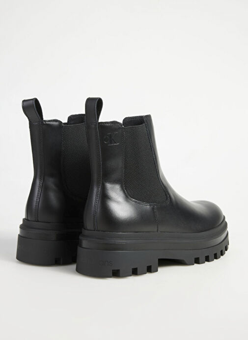 Calvin Klein Siyah Erkek Deri Bot LUGGED CHELSEA BOOT LTH - Görsel 5