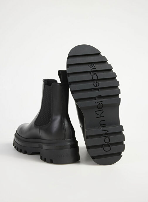 Calvin Klein Siyah Erkek Deri Bot LUGGED CHELSEA BOOT LTH - Görsel 6