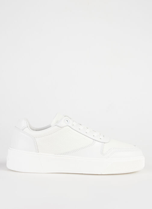 Calvin Klein Beyaz Erkek Deri Sneaker LOW TOP LACE UP BSKT LTH - Görsel 2