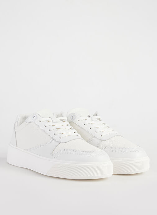 Calvin Klein Beyaz Erkek Deri Sneaker LOW TOP LACE UP BSKT LTH - Görsel 6