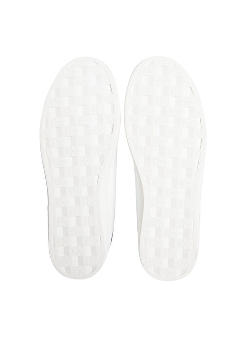 Calvin Klein Beyaz-Siyah Erkek Deri Sneaker CLASSIC CUPSOLE LOW LACEUP LTH - Görsel 6