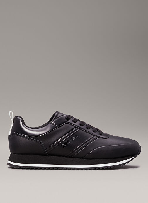 Calvin Klein Siyah Erkek Deri Sneaker LOW TOP LACE UP LTH HF - Görsel 2
