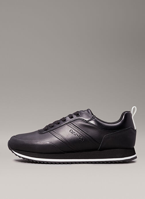Calvin Klein Siyah Erkek Deri Sneaker LOW TOP LACE UP LTH HF - Görsel 3