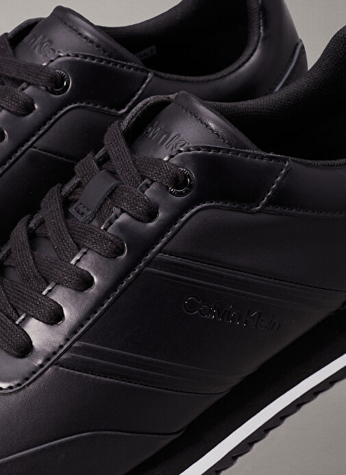 Calvin Klein Siyah Erkek Deri Sneaker LOW TOP LACE UP LTH HF - Görsel 5