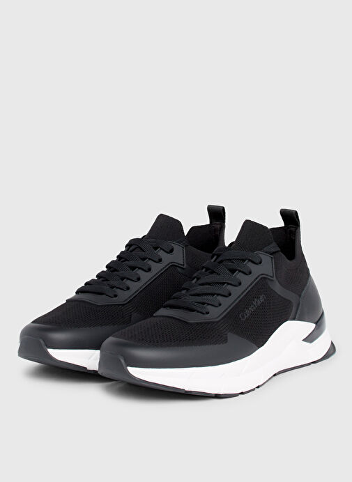 Calvin Klein Calvin Klein Siyah Beyaz Siyah-Beyaz Erkek Sneaker LOW TOP LACE UP KNIT | Boyner Siyah Beyaz - 4. görsel