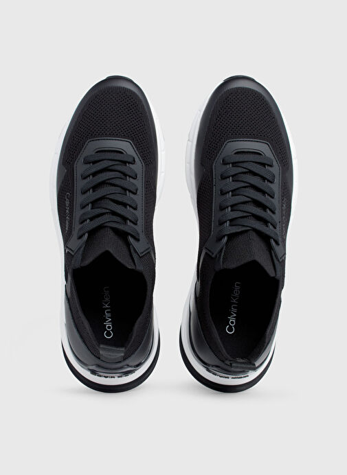 Calvin Klein Calvin Klein Siyah Beyaz Siyah-Beyaz Erkek Sneaker LOW TOP LACE UP KNIT | Boyner Siyah Beyaz - 5. görsel