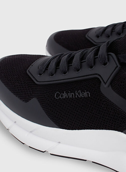 Calvin Klein Calvin Klein Siyah Beyaz Siyah-Beyaz Erkek Sneaker LOW TOP LACE UP KNIT | Boyner Siyah Beyaz - 6. görsel