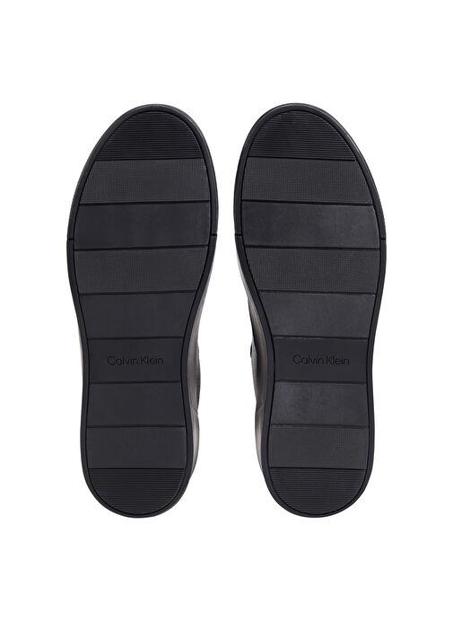 Calvin Klein Siyah Erkek Deri Sneaker LOW TOP LACE UP BSKT LTH - Görsel 6