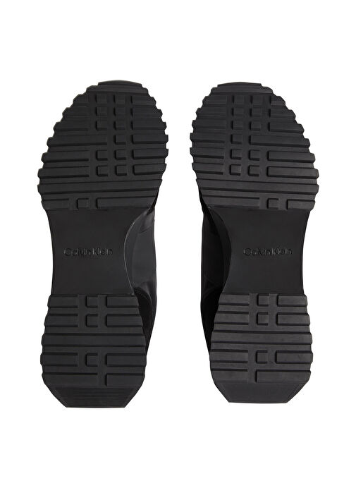 Calvin Klein Siyah Erkek Deri - Kumaş Sneaker LOW TOP LACE UP MIX - Görsel 5