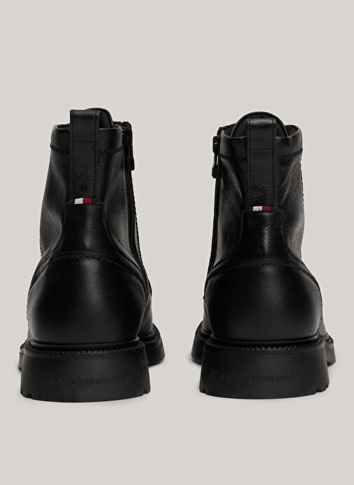 Tommy Hilfiger Siyah Erkek Deri Bot HILFIGER COMFORT LWT LTH BOOT - Görsel 6