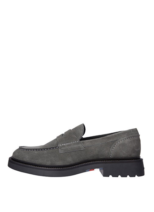 Tommy Hilfiger Gri Erkek Süet Loafer HILFIGER COMFORT LWT SDE LOAFER - Görsel 2