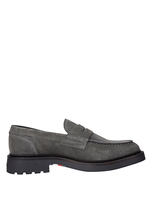 Tommy Hilfiger Gri Erkek Süet Loafer HILFIGER COMFORT LWT SDE LOAFER - Görsel 3
