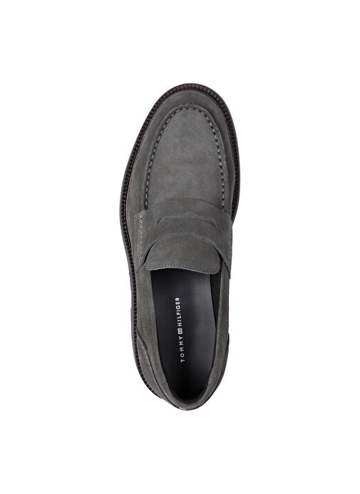 Tommy Hilfiger Gri Erkek Süet Loafer HILFIGER COMFORT LWT SDE LOAFER - Görsel 4