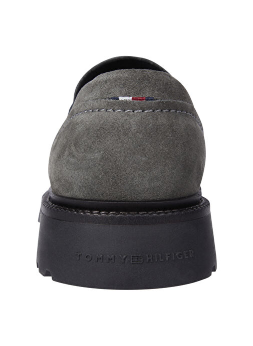 Tommy Hilfiger Gri Erkek Süet Loafer HILFIGER COMFORT LWT SDE LOAFER - Görsel 5