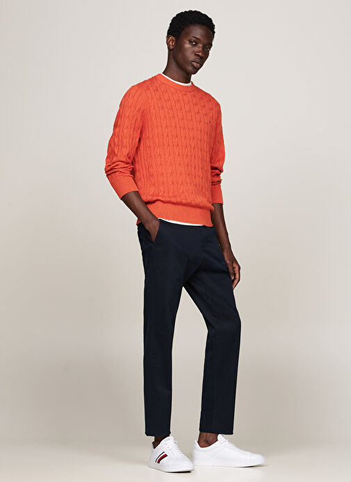 Tommy Hilfiger Beyaz Erkek Deri Sneaker ICON COURT LTH STRIPES - Görsel 4