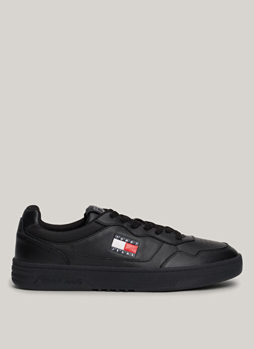Tommy Hilfiger Siyah Erkek Deri Sneaker (NEW)TJM CUPSOLE LEATHER ESS - Görsel 2