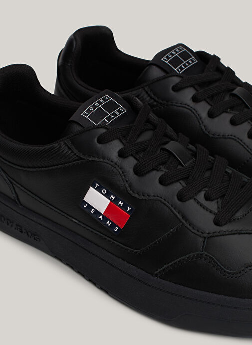Tommy Hilfiger Siyah Erkek Deri Sneaker (NEW)TJM CUPSOLE LEATHER ESS - Görsel 6