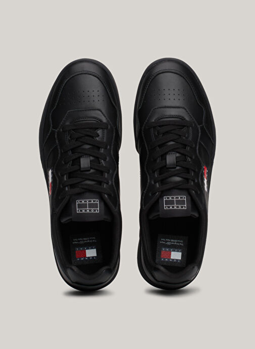 Tommy Hilfiger Siyah Erkek Deri Sneaker (NEW)TJM CUPSOLE LEATHER ESS - Görsel 7