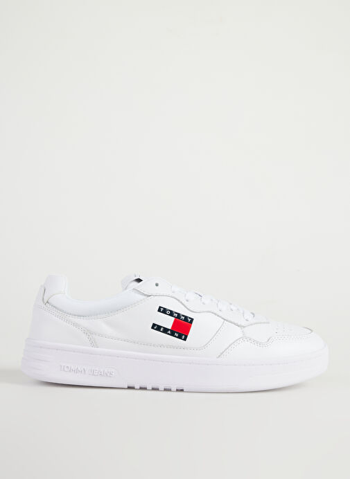 Tommy Hilfiger Beyaz Erkek Deri Sneaker (NEW)TJM CUPSOLE LEATHER ESS - Görsel 2