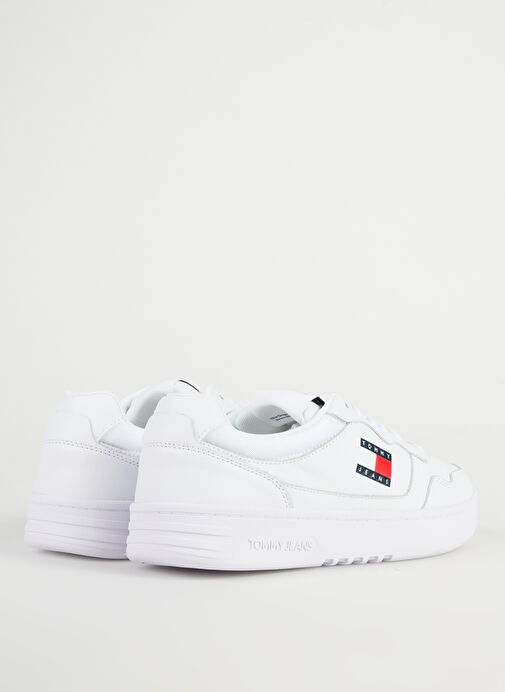 Tommy Hilfiger Beyaz Erkek Deri Sneaker (NEW)TJM CUPSOLE LEATHER ESS - Görsel 4