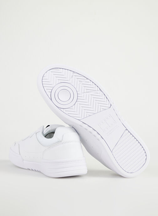 Tommy Hilfiger Beyaz Erkek Deri Sneaker (NEW)TJM CUPSOLE LEATHER ESS - Görsel 5