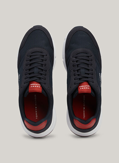 Tommy Hilfiger Lacivert-Kırmızı Erkek Sneaker FASTON MIX ESS - Görsel 4