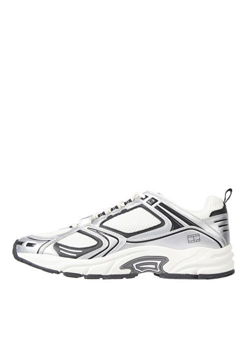 Tommy Hilfiger Beyaz-Gümüş Erkek Sneaker TJM ARCHIVE RUNNER - Görsel 2
