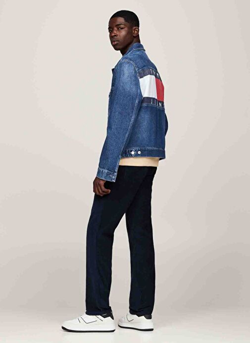 Tommy Hilfiger Beyaz-Siyah Erkek deri Sneaker TJM BASKET RETRO CUPSOLE WL - Görsel 8