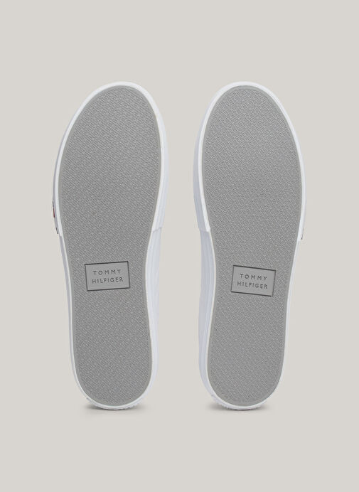 Tommy Hilfiger Beyaz Erkek Deri Sneaker TH HI VULC STREET RWB LTH LOW - Görsel 9