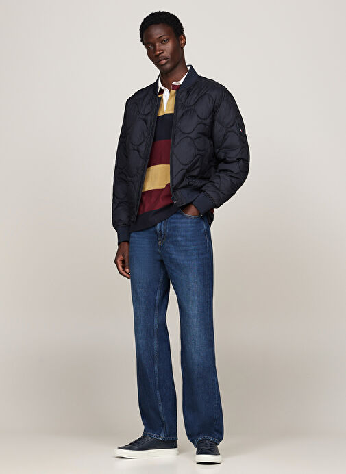 Tommy Hilfiger Lacivert Erkek Deri Sneaker TH HI VULC STREET RWB LTH LOW - Görsel 8