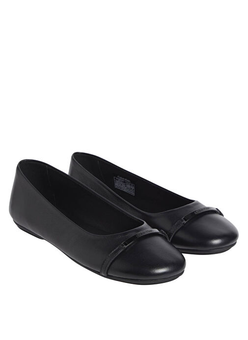 Calvin Klein Siyah Kadın Deri Babet HW0HW02145BEH - Görsel 4