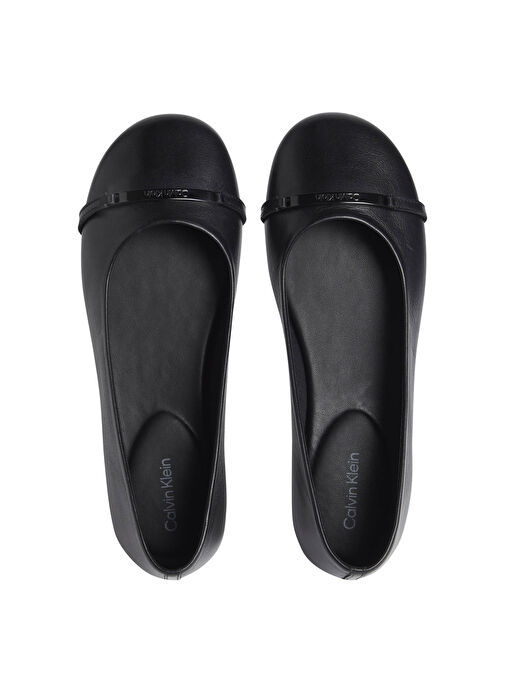 Calvin Klein Siyah Kadın Deri Babet HW0HW02145BEH - Görsel 5