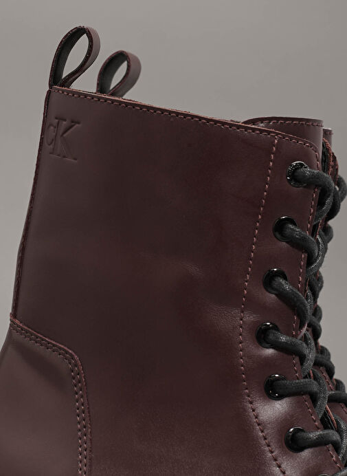 Calvin Klein Bordo Kadın Deri Bot YW0YW015350KV - Görsel 5