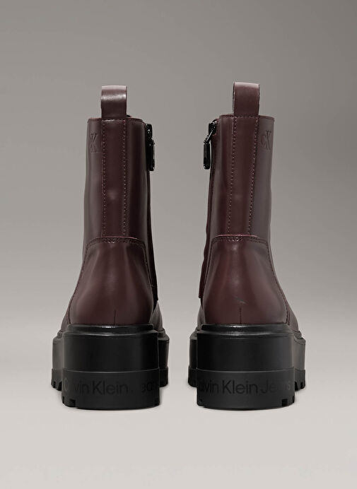 Calvin Klein Bordo Kadın Deri Bot YW0YW015350KV - Görsel 6