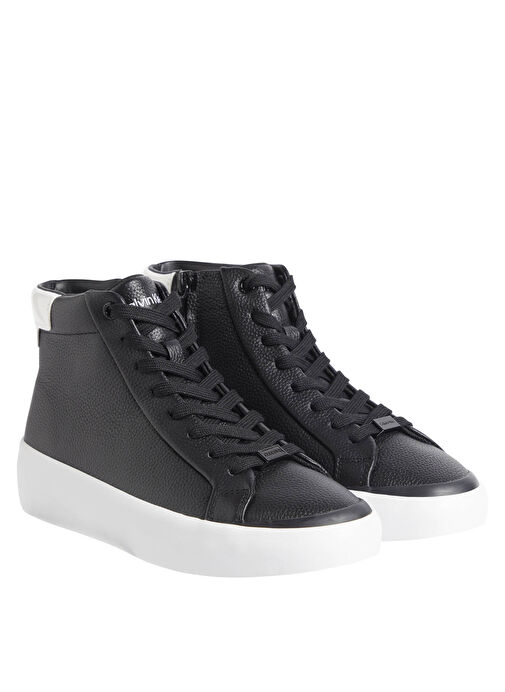 Calvin Klein Siyah-Beyaz Kadın Deri Sneaker HW0HW022130GM - Görsel 3