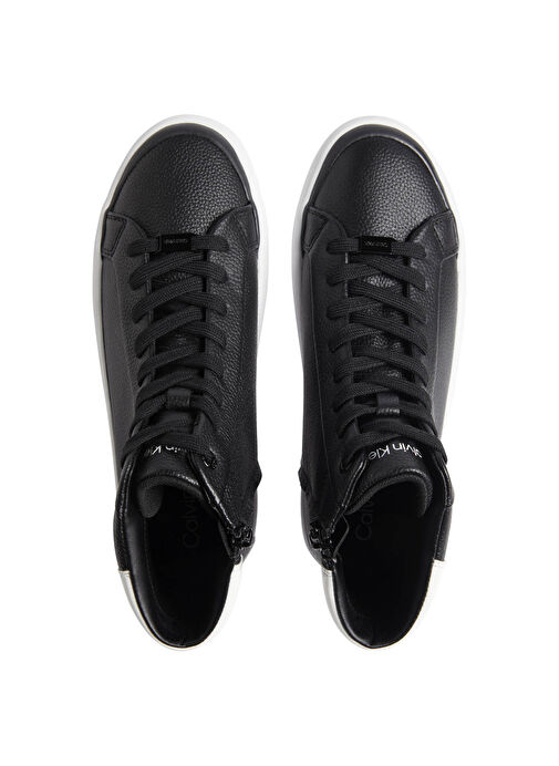 Calvin Klein Siyah-Beyaz Kadın Deri Sneaker HW0HW022130GM - Görsel 4