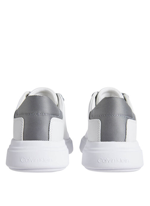Calvin Klein Beyaz-Gri Kadın Deri Sneaker HW0HW0221701S - Görsel 5