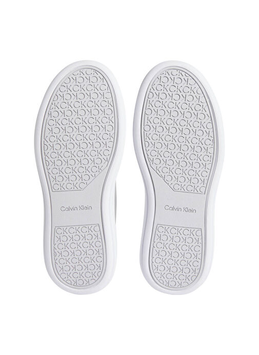 Calvin Klein Beyaz-Gri Kadın Deri Sneaker HW0HW0221701S - Görsel 6