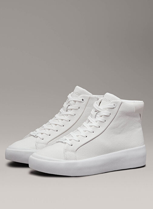 Calvin Klein Beyaz Kadın Deri Sneaker HW0HW0221301T - Görsel 3