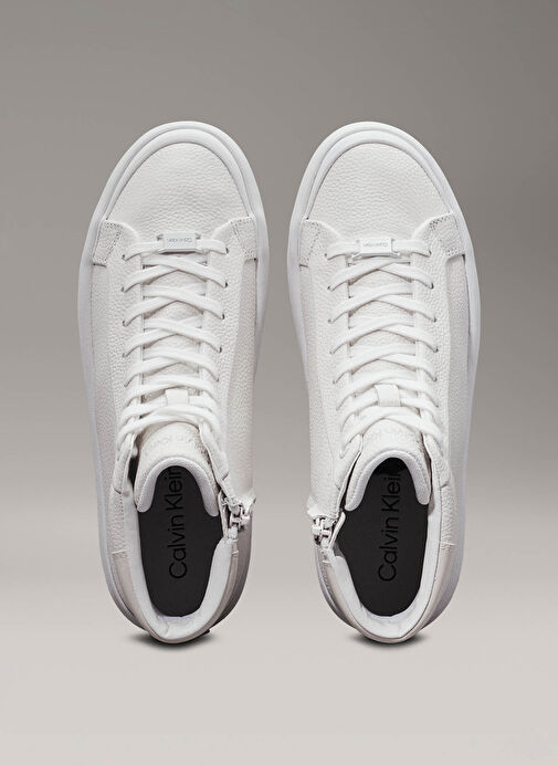 Calvin Klein Beyaz Kadın Deri Sneaker HW0HW0221301T - Görsel 4