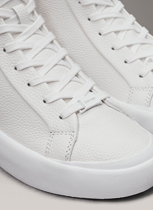 Calvin Klein Beyaz Kadın Deri Sneaker HW0HW0221301T - Görsel 5
